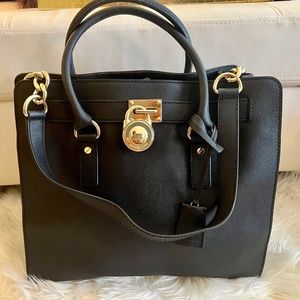 Michael Kors Black Hamilton Tote